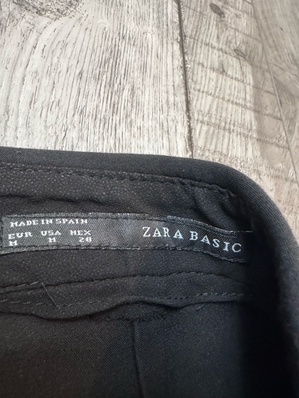 ZARA Black Faux Wrap Skort Skirt Back Zipper Medium Contemporary - Picture 4 of 6